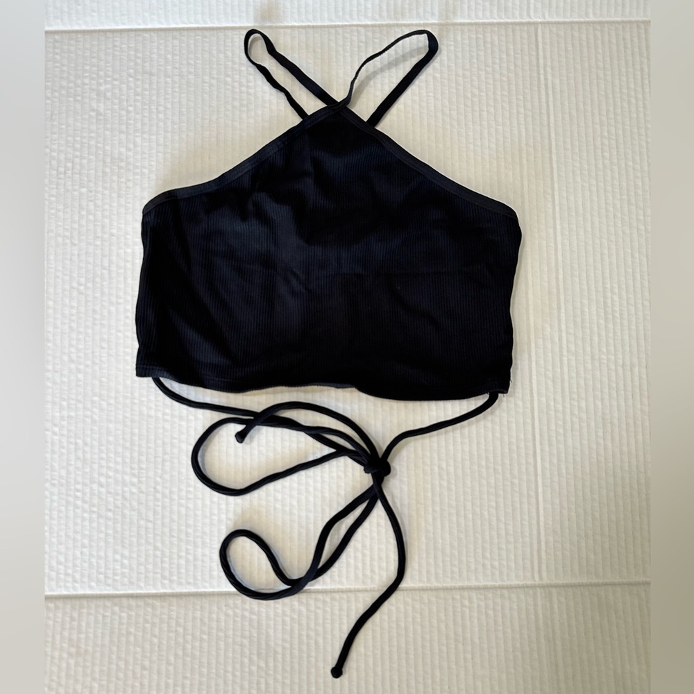 Abercrombie & Fitch womens strappy tie crop top